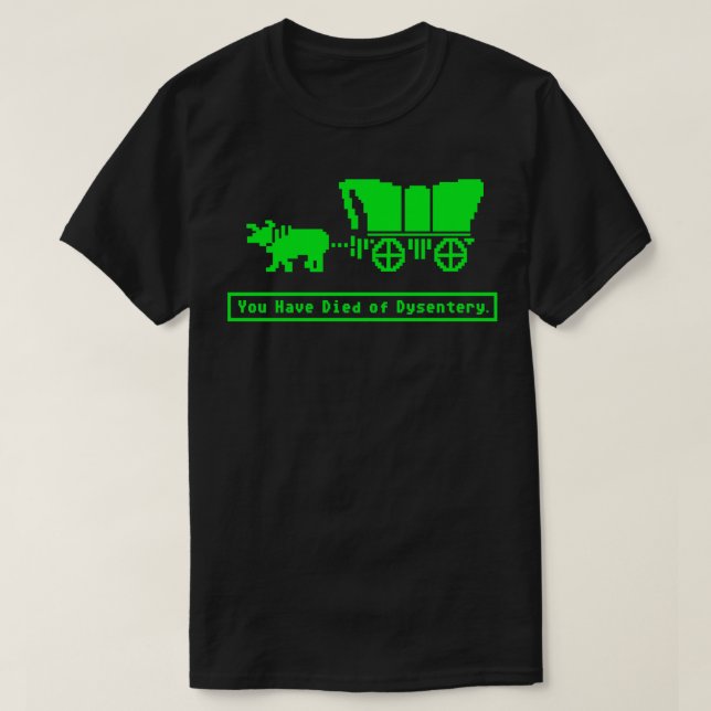 You Have Died of Dysentery Oregon Trail Hat T-Shirt (Design Front)
