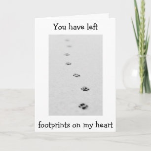 YOU HAVE LEFT FOOTPRINTS ON MY HEART-PERFECT LOVE HOLIDAY CARD