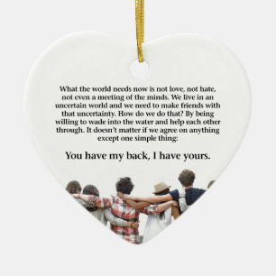 You Have My Back, I have Yours Ceramic Ornament