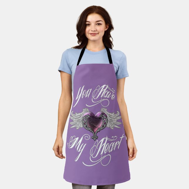 You Have My Heart Pink Apron (Worn)