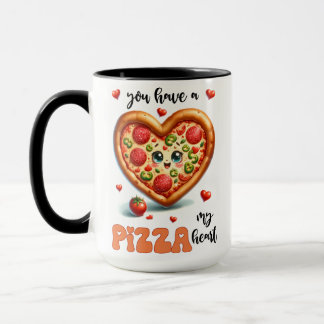 You Have My Heart Pizza Cute Newlyweds Gift Mug