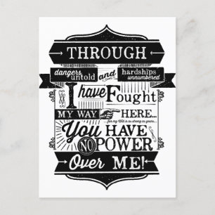 You have no power over me postcard