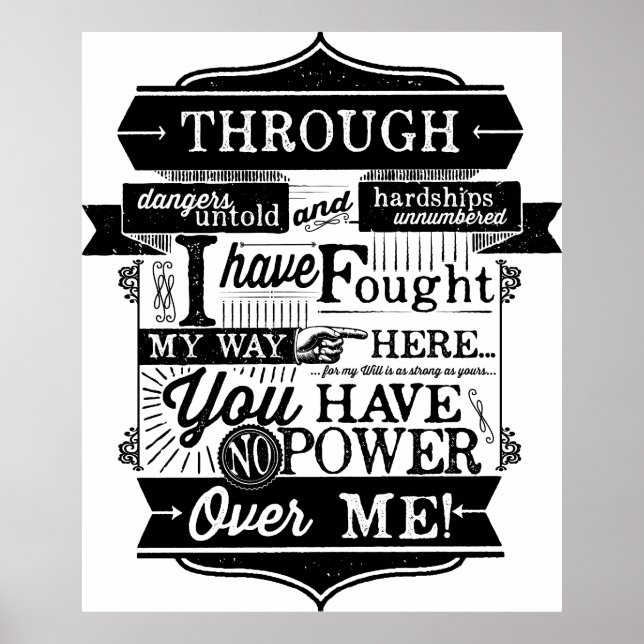 You have no power over me poster (Front)