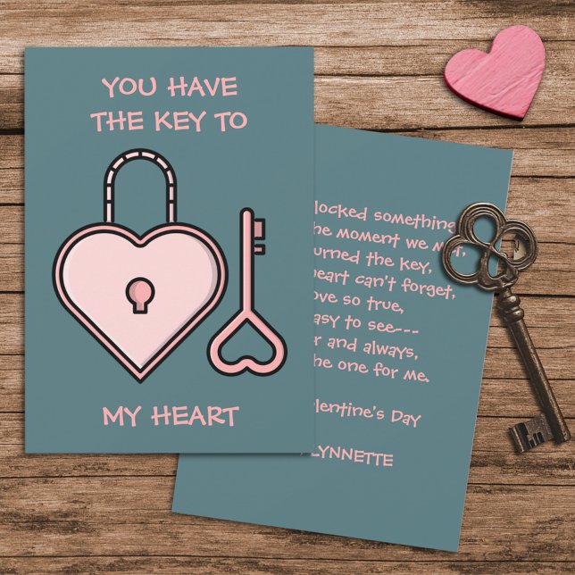 You Have the Key to My Heart Valentine Holiday Card (Creator Uploaded)