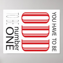 You have to be odd to be number one