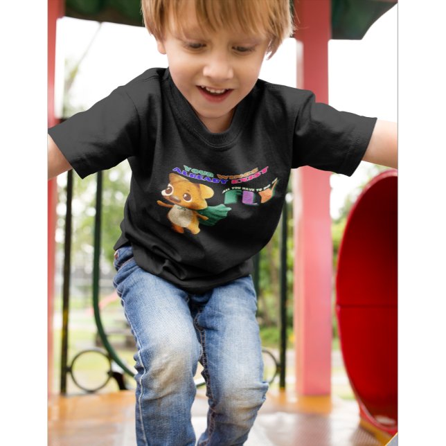 You Have Wings Just Fly Tiny Dog Inspiring Quote Toddler T-Shirt (Creator Uploaded)