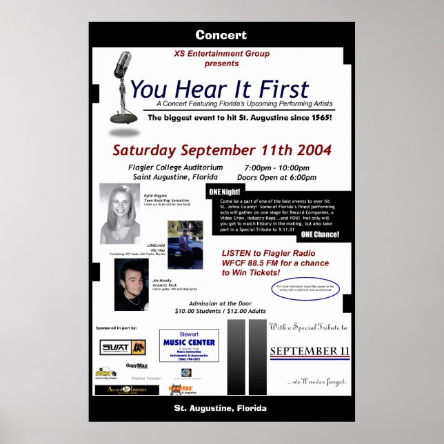 You Hear It First Concert Poster (Front)
