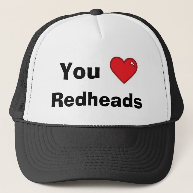 You Heart Redheads -- Mesh Hat (Front)