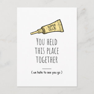 You Held This Place Together – Funny Farewell Appr Postcard