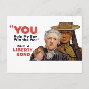 YOU help my boy win the war Postcard