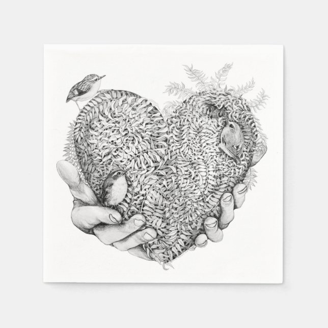 You Hold my Heart napkin (Front)
