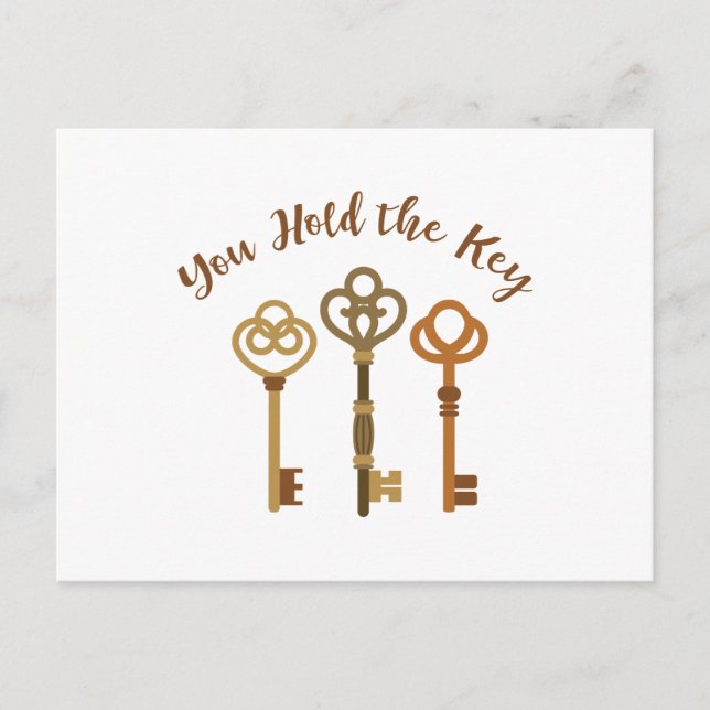 You Hold The Key Postcard (Front)