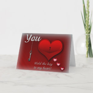 You hold the key to my heart card