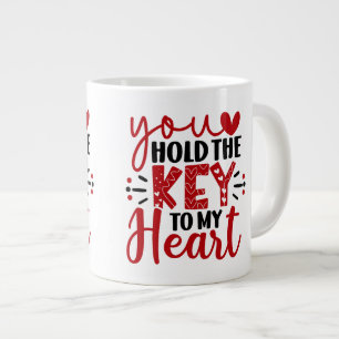 "You Hold the Key to My Heart  Large Coffee Mug