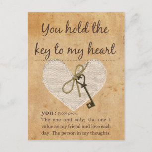 You Hold the Key to My Heart Postcard
