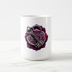 You Hold the Key to My Heart Rose Lock T-Shirt Coffee Mug