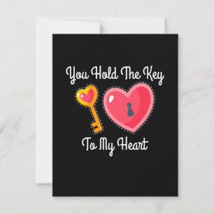 You Hold The Key To My Heart Thank You Card