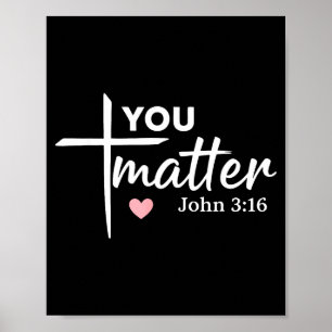 You John 3 16 Bible Verse Christian Faith Insratio Poster