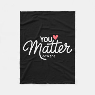 You John 3 16 Bible Verse Christian Faith Quote Fleece Blanket