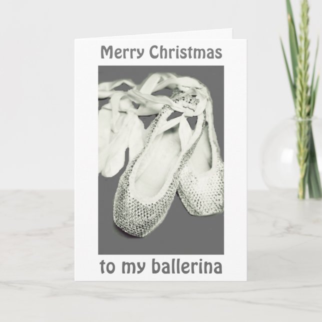 YOU KEEP ME ON MY TOES-BALLERINA CHRISMAS LOVE HOLIDAY CARD (Front)