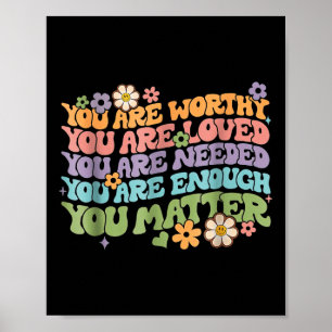 You Kindness Be Kind Groovy Mental Health Awarenes Poster