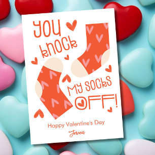 You knock my socks off funny valentine's day holiday card