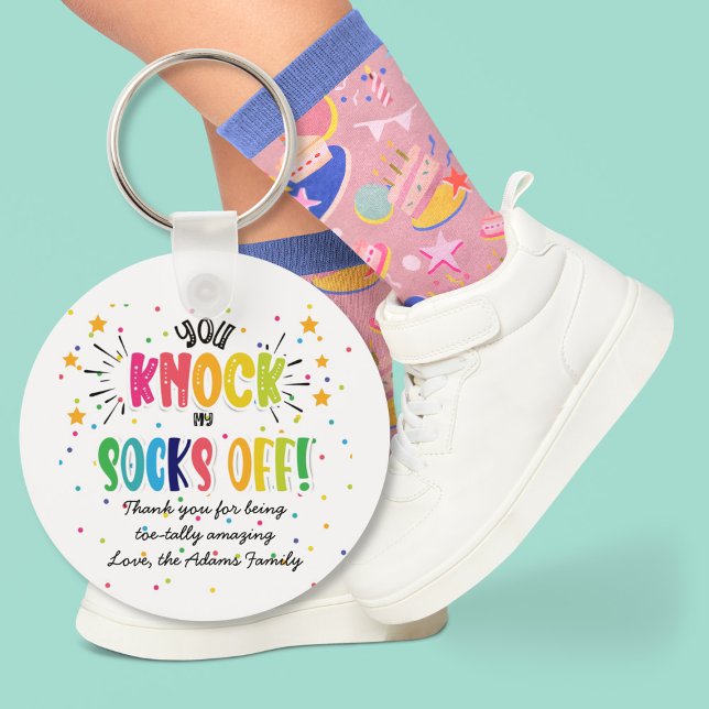 you knock my socks off!   key ring (Creator Uploaded)