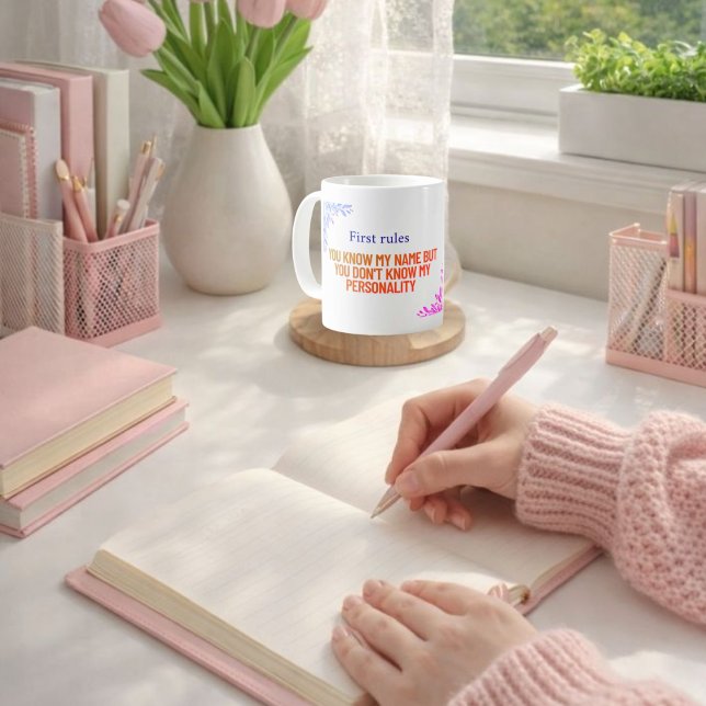 You know my name but you don't know my personality coffee mug (Creator Uploaded)