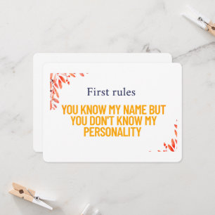 You Know My Name Invitation & Postcard – Bold Pers