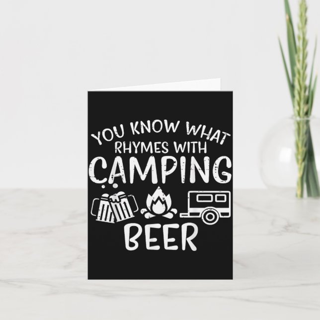 You Know What Rhymes With Camng Funny Camper Dad M Card (Front)