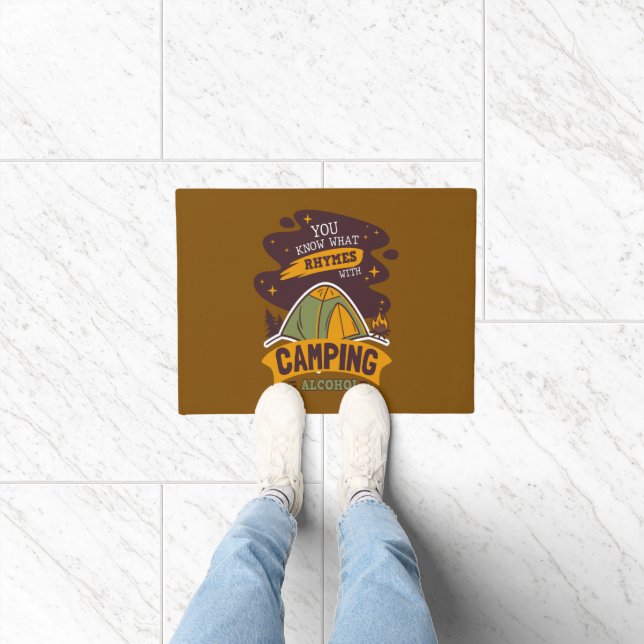 You Know What Rhymes With Camping Alcohol Doormat (Indoor)