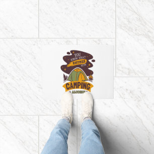 You Know What Rhymes With Camping Alcohol Doormat