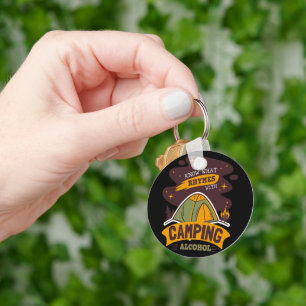 You Know What Rhymes With Camping Alcohol Key Ring