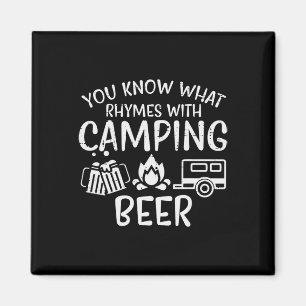 You Know What Rhymes With Camping Funny Camper Dad Magnet