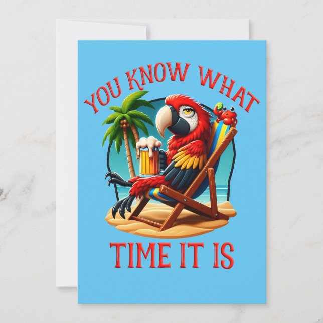 You Know What Time It Is Holiday Card (Front)