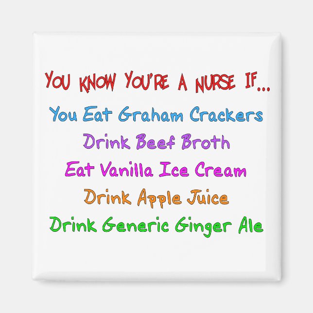 You Know You're A Nurse IF... Magnet (Front)