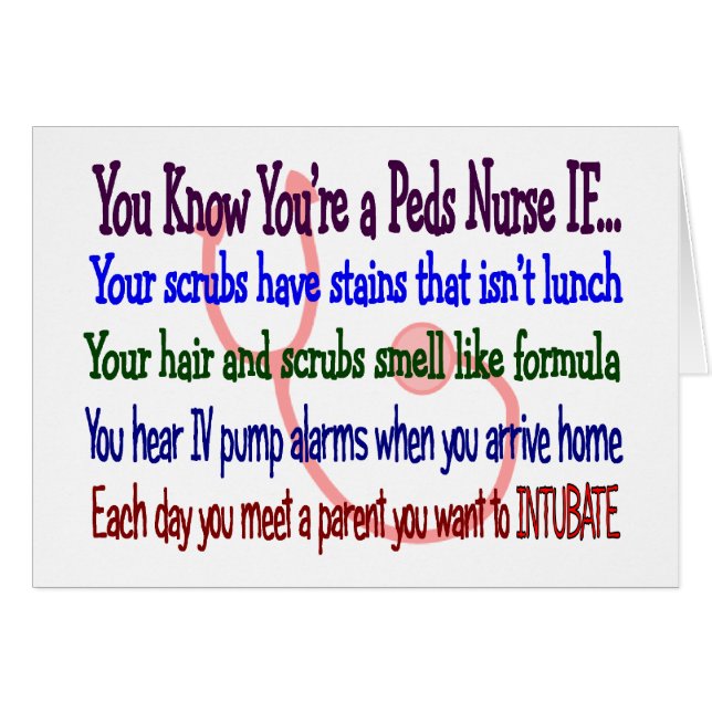 "You Know You're a Peds Nurse IF..." (Front Horizontal)