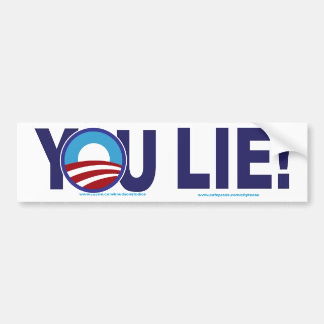 YOU-LIE-ALONE-2 BUMPER STICKER (Front)