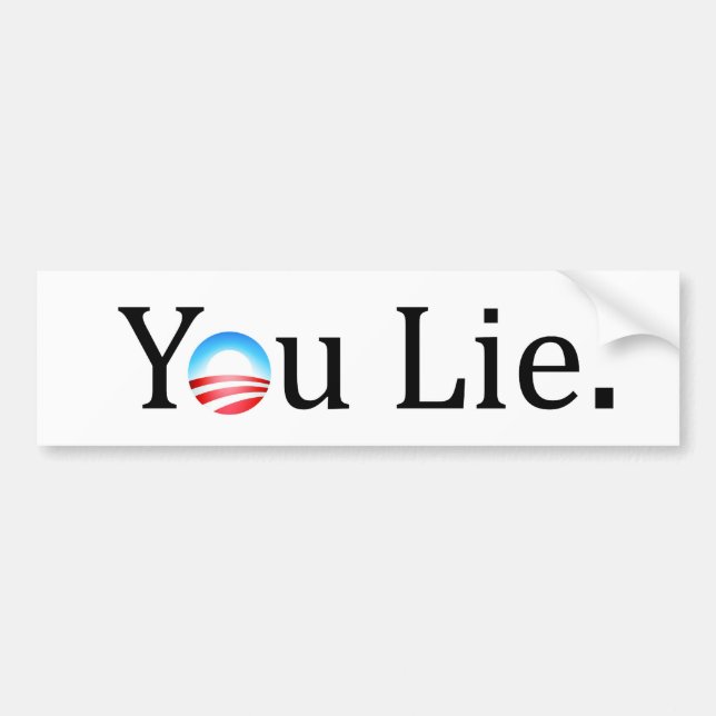 You Lie Anti-Obama Bumper Sticker (Front)