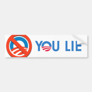 You Lie bumper sticker blue