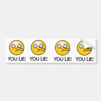 You Lie Emoticon Bumper Sticker