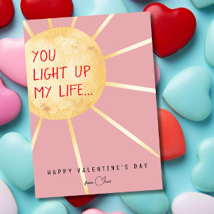 You light up my life funny Valentine's day  Holiday Card