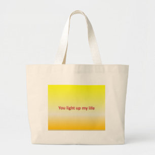 you light up my life large tote bag