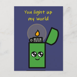 "You Light Up My World" Postcard