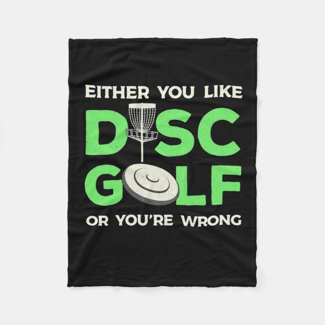 You Like Disc Golf Fleece Blanket (Front)