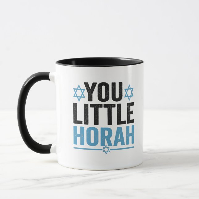 You Little Horah Hanukkah Funny Jewish Saying Gift Mug (Left)