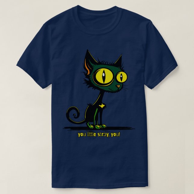 you little stray vintage cat 1 T-Shirt (Design Front)