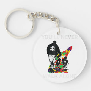 You‘ll never wolk alone shirt tee for kids, gift key ring