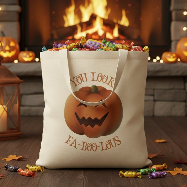 You Look FaBooLous Halloween Tote Bag (You Look FaBooLous Halloween Tote Bag)