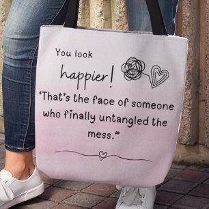You look happier! I untangled the yarn mess Tote Bag